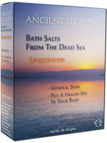 Ancient Secrets, Bath Salts From The Dead Sea Unscented, 1 lb