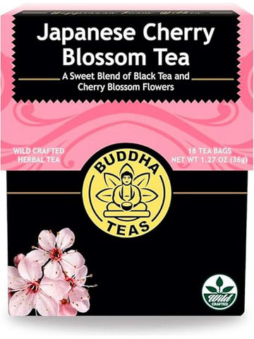 ** 12 PACK ** Buddha Teas, Japanese Cherry Blossom Tea, 18 Tea Bags