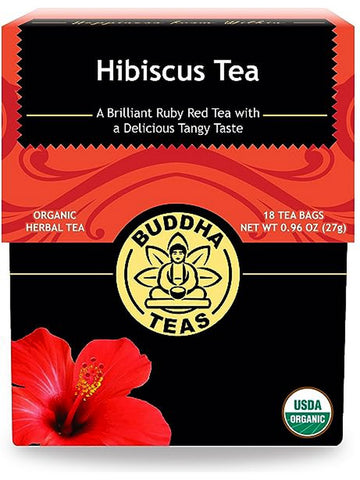 ** 12 PACK ** Buddha Teas, Hibiscus Tea, 18 Tea Bags