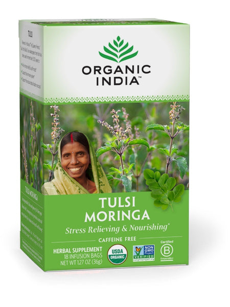 Tulsi Tea Moringa, 18 bag, Organic India