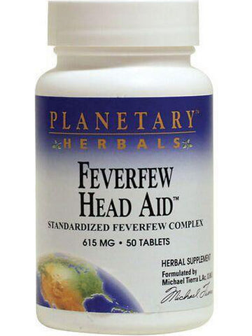 Planetary Herbals, Feverfew Head Aid™ 615 mg, 50 Tablets