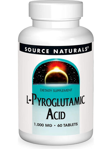 Source Naturals, L-Pyroglutamic Acid 1000 mg, 60 tablets