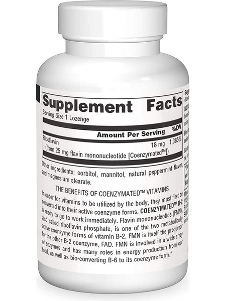 Source Naturals, Coenzymated™ B-2 FMN (Flavin Mononucleotide) 25 mg, Peppermint, 30 lozenges