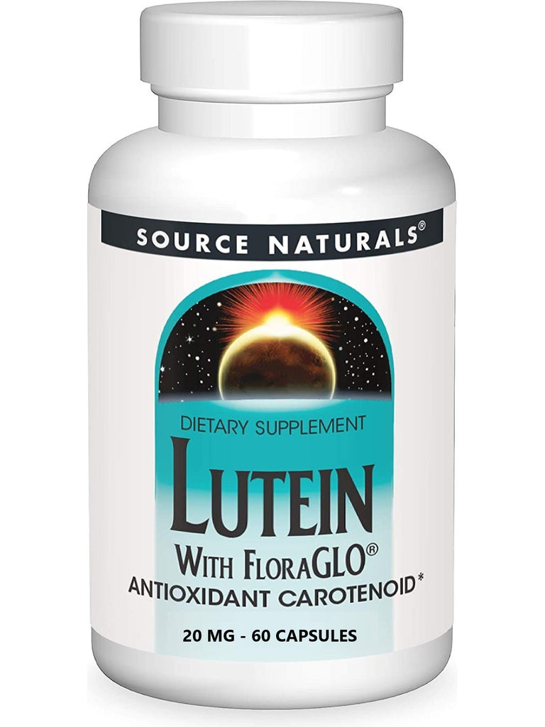 Source Naturals, Lutein with FloraGLO, 20mg, 60 ct