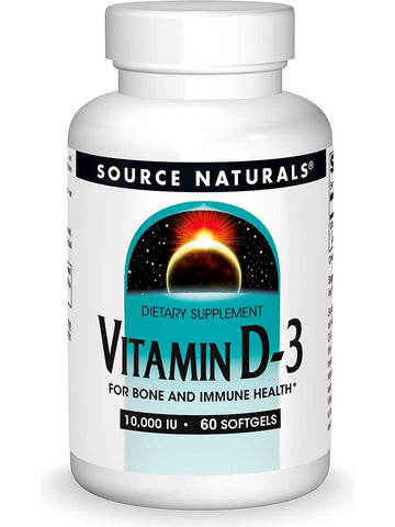 Source Naturals, Vitamin D-3 10000 IU, 60 softgels