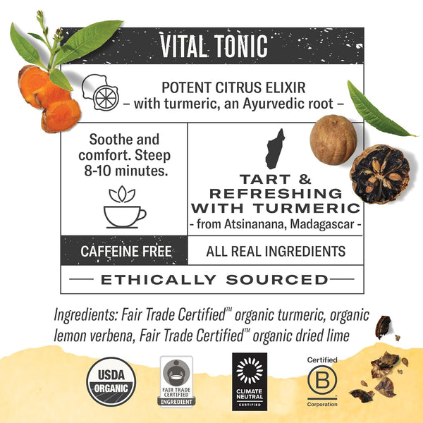 Numi, Turmeric Golden Tonic, 12 Non-GMO Tea Bags