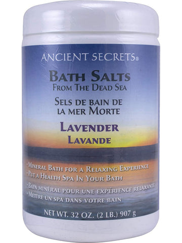Ancient Secrets, Bath Salts From The Dead Sea Lavender, 32 oz