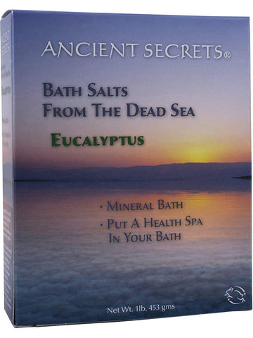 Ancient Secrets, Bath Salts From The Dead Sea Eucalyptus, 1 lb