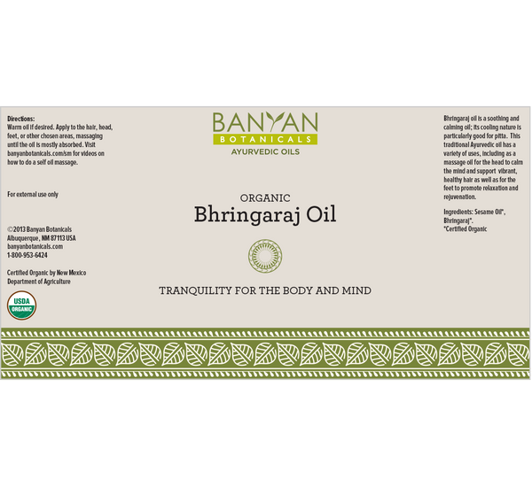 Banyan Botanicals, Bhringaraj Oil, Organic, 34 fl oz