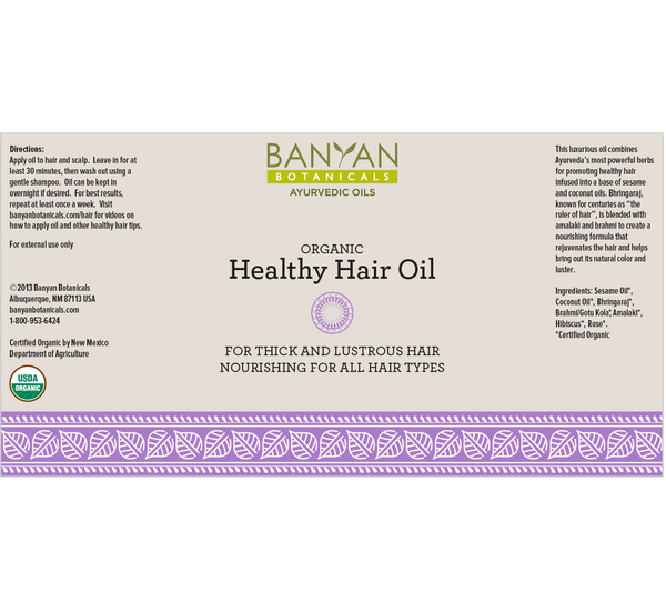 Banyan Botanicals, Healthy Hair Oil, 12 fl oz