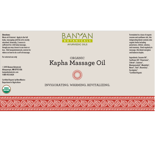 Banyan Botanicals, Kapha Massage Oil, 12 fl oz