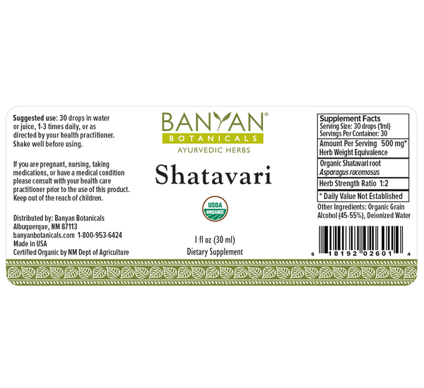 Banyan Botanicals, Shatavari, Liquid Extract, 1 fl oz