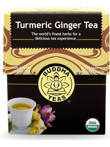 ** 12 PACK ** Buddha Teas, Turmeric Ginger Tea, 18 Tea Bags