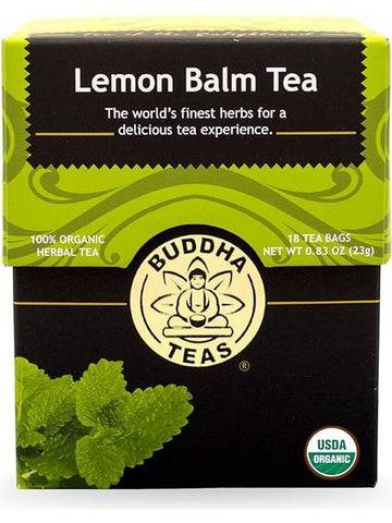 ** 12 PACK ** Buddha Teas, Lemon Balm Tea, 18 Tea Bags