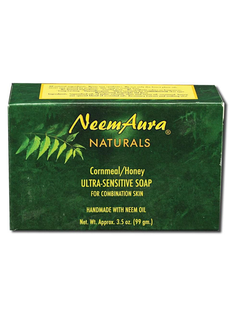 Neem Ultra-Sensitive Soap Cornmeal/Honey (Combo Skin), 1 bar, Neem Aura