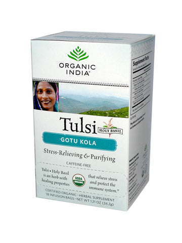 Tulsi Gotu Kola Tea, 18 ct, Organic India
