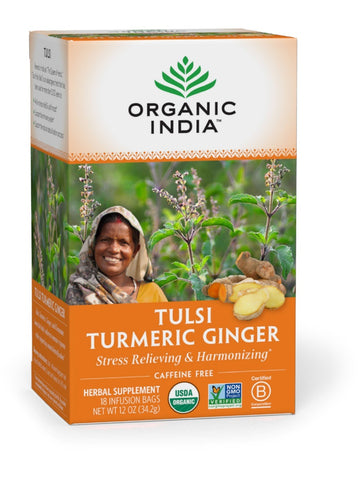 Organic India, Tulsi Tea Turmeric Ginger, 18 ct bag
