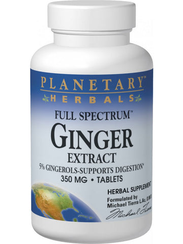 Planetary Herbals, Ginger Extract, Full Spectrum™ 350 mg, 60 Tablets