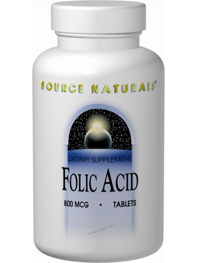 Source Naturals, Folic Acid 800mcg, 500 ct