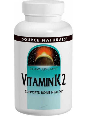 Source Naturals, Vitamin K2 100mcg w/400 IU D-3, 60 ct