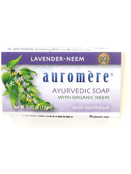 Auromere, Ayurvedic Bar Soap Lavender Neem, 0.6 oz