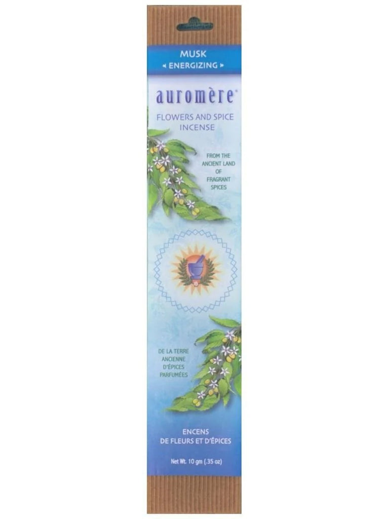 Auromere, Flowers & Spice Incense Musk, 10 g, 10 sticks