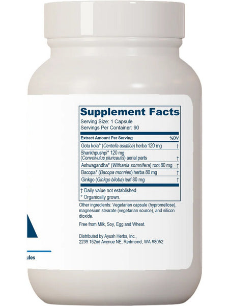 Ayush Herbs, Bacopa Plus, 90 Vegetarian Capsules