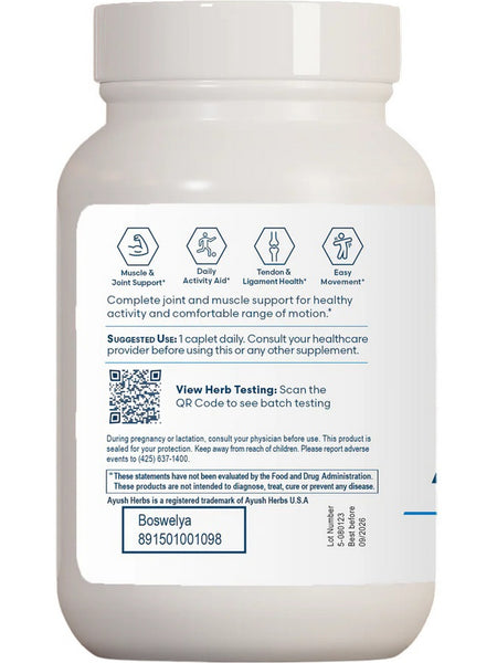 Ayush Herbs, Boswelya Plus, 90 Caplets