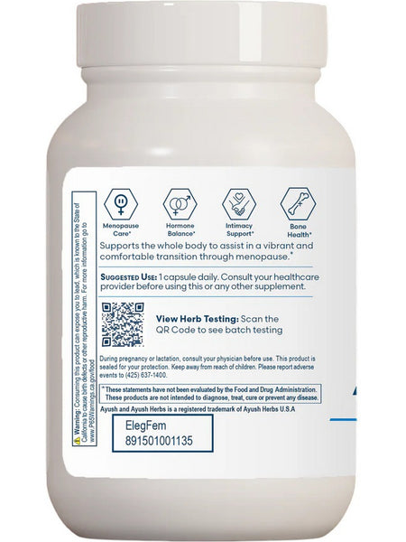 Ayush Herbs, ElegFem, 60 Vegetarian Capsules