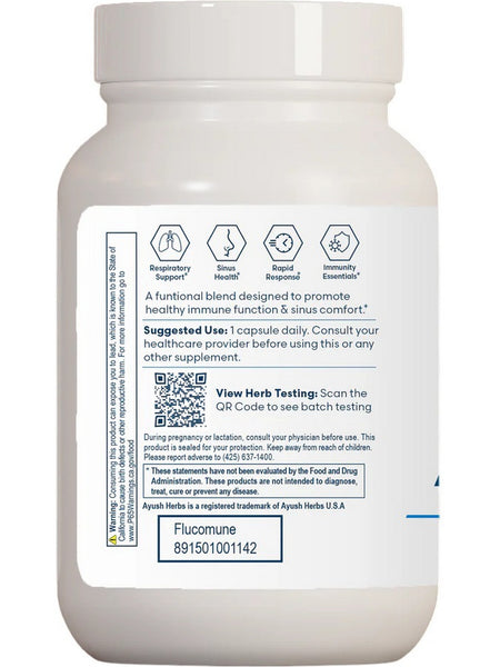 Ayush Herbs, Flucomune, 90 Vegetarian Capsules