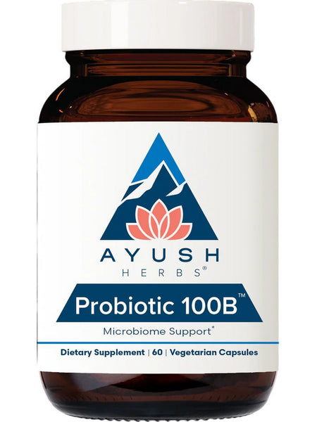 Ayush Herbs, Probiotic 100B, 60 Vegetarian Capsules