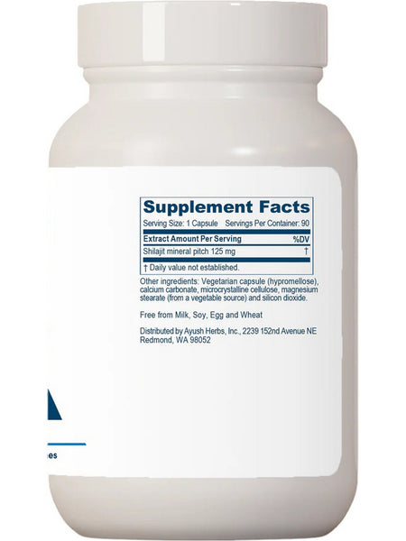 Ayush Herbs, Shilajeet Mumiyo, 90 Vegetarian Capsules