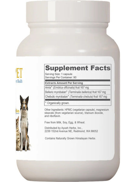 Ayush Herbs, Pet Trifal, 90 Capsules