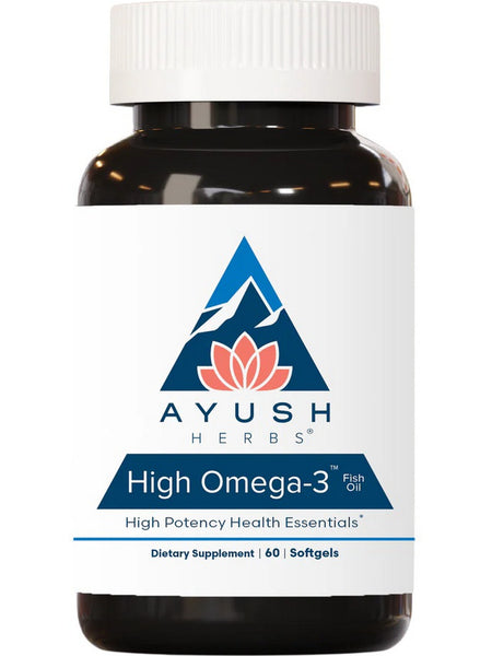 Ayush Herbs, High Omega 3 Fish Oil, 60 Softgels
