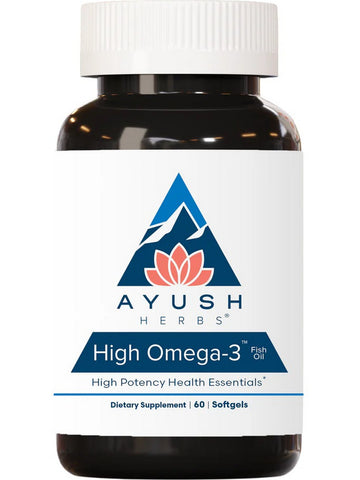 Ayush Herbs, High Omega 3 Fish Oil, 60 Softgels