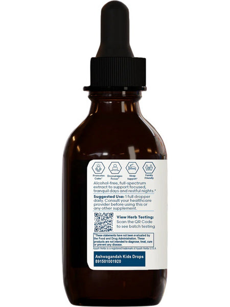 Ayush Herbs, Ashwagandha Drops for Kids, 2 fl oz, 60 ml