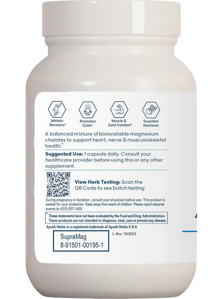 Ayush Herbs, SupraMag, 90 Vegetable Capsules