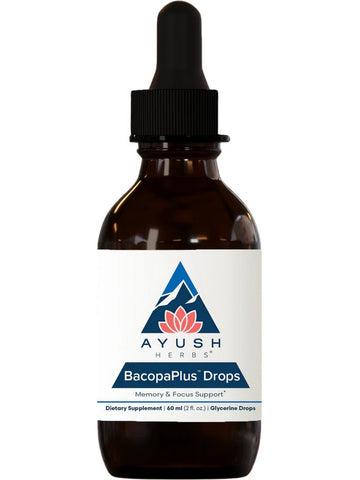 Ayush Herbs, Bacopa Plus Drops, 2 fl oz, 60 ml