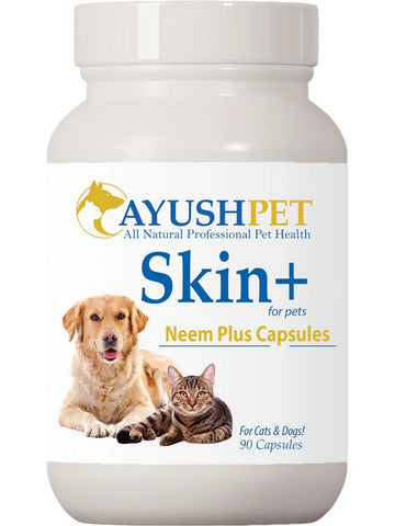 Ayush Herbs, Skin + for Pets, 90 Capsules