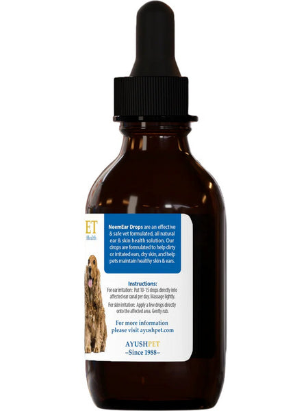 Ayush Herbs, Pet NeemEar Drops, 2 fl oz, 60 ml