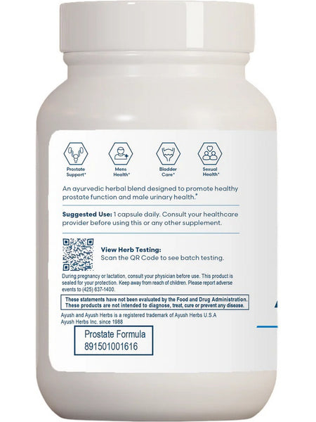 Ayush Herbs, Prostate Formula, 90 Vegetarian Capsules
