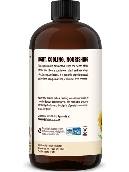 Banyan Botanicals, Sunflower Oil, 24 fl oz