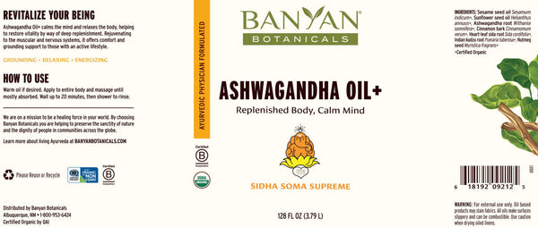 Banyan Botanicals, Ashwagandha Oil+, 128 fl oz