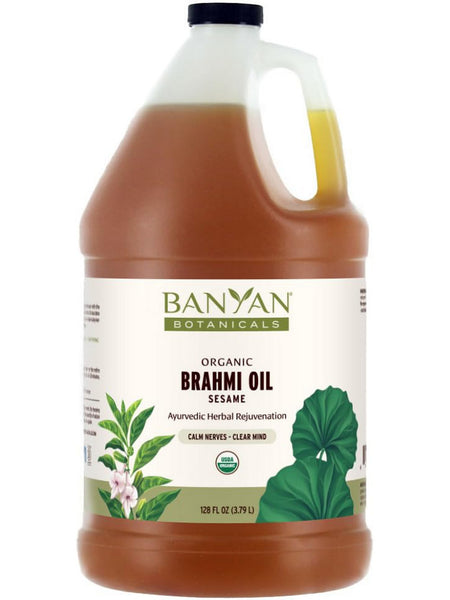 Banyan Botanicals, Brahmi Oil (Sesame Oil Base), 128 fl oz