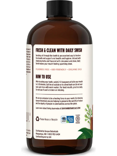 Banyan Botanicals, Daily Swish, Cinnamon, 24 fl oz