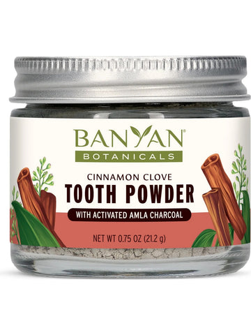 Banyan Botanicals, Tooth Powder With Amalaki Charcoal, Cinnamon Clove, 0.75 oz