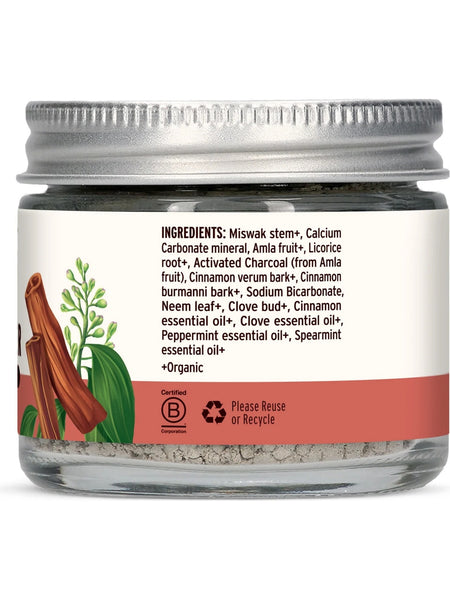 Banyan Botanicals, Tooth Powder With Amalaki Charcoal, Cinnamon Clove, 0.75 oz