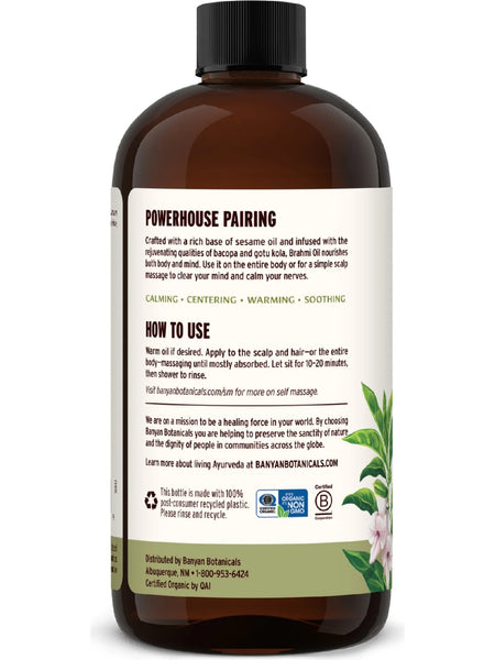 Banyan Botanicals, Brahmi Oil, Organic, 24 fl oz