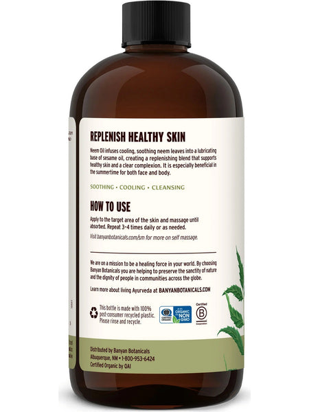 Banyan Botanicals, Neem Oil, Organic, 24 fl oz