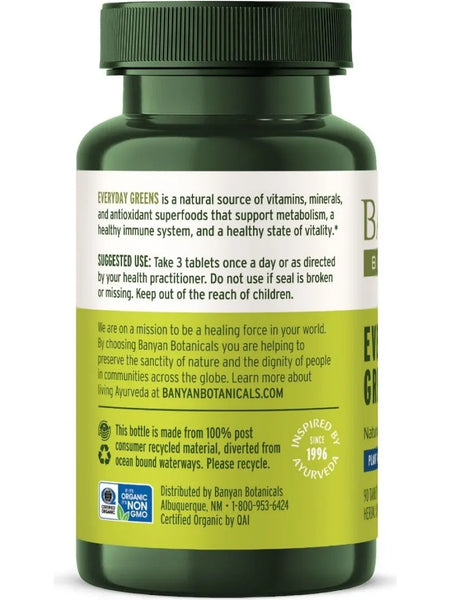 Banyan Botanicals, Everyday Greens, 90 ct